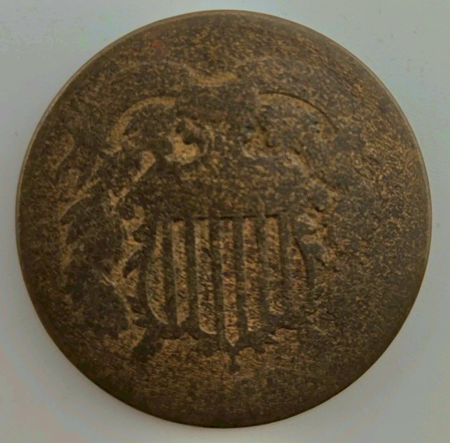 1864 🇺🇲 US SHIELD 2c Nickel Two-Cent Bronze 🪙 Penny Piece Coin 🪦⚒️AG⚒️🪦