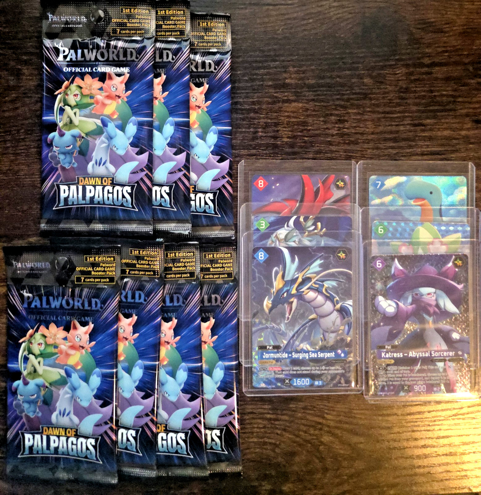 Palworld OCG Lot Of 6 OSR cards. 7 sealed 1st edition misprint booster packs