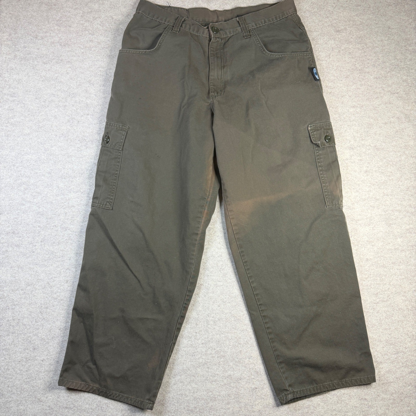 Vintage Interstate Freestyle Clothing Cargo Pants Mens 36 Green Made in USA 90s