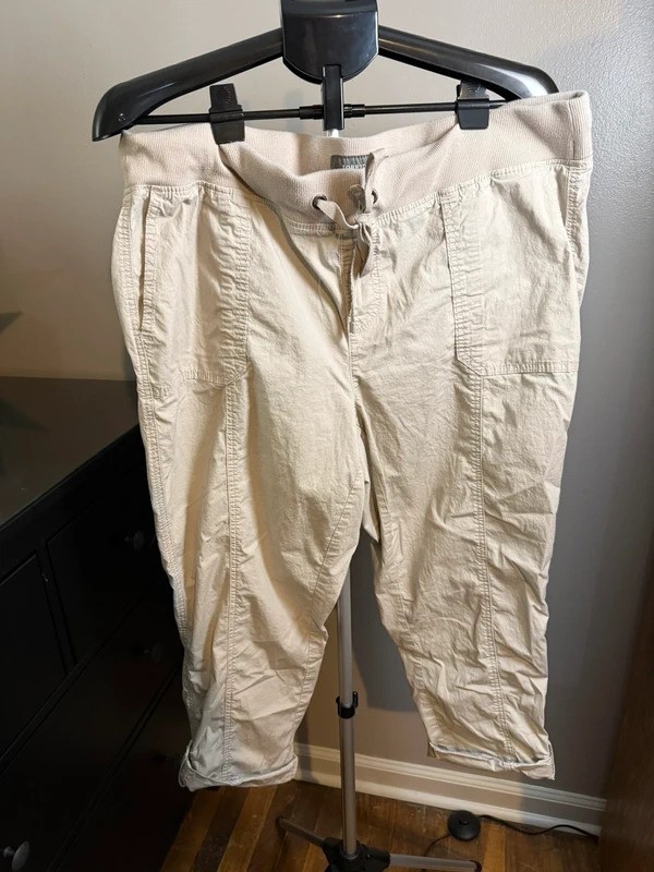 Torrid Beige Lightweight Pull-On Capri Pants Size 2
