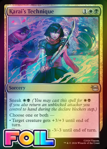 x1 Karai\'s Technique FOIL TMT Ninja Turtles MTG 152 M/NM 1x