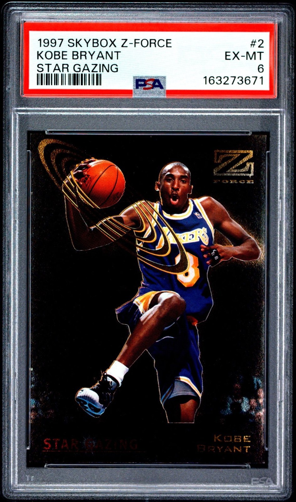 1997-98 Skybox Z-Force - Star Gazing Kobe Bryant #2 SG - PSA 6