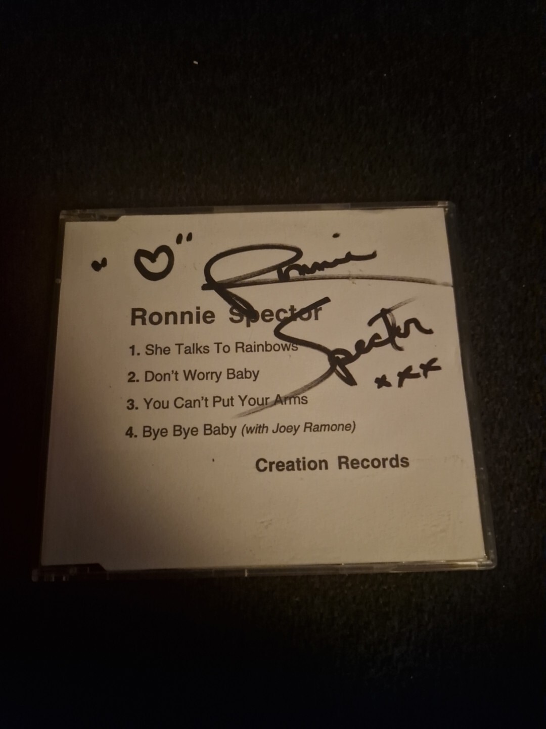 Ronnie Spector Signed Cd The Ronettes. Creation Promo. The Ramones