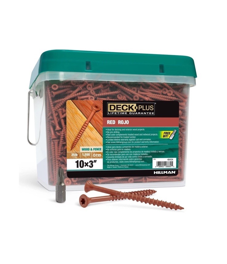 Deck Plus 48434 Wood Screws #10 x 3