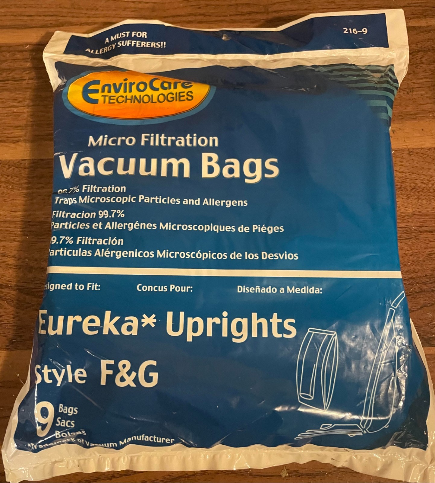 EUREKA UPRIGHTS STYLE F & G VACUUM BAGS 9 PACK EUREKA UPRIGHTS STYLE F & G VACUUM BAGS 9 PACK