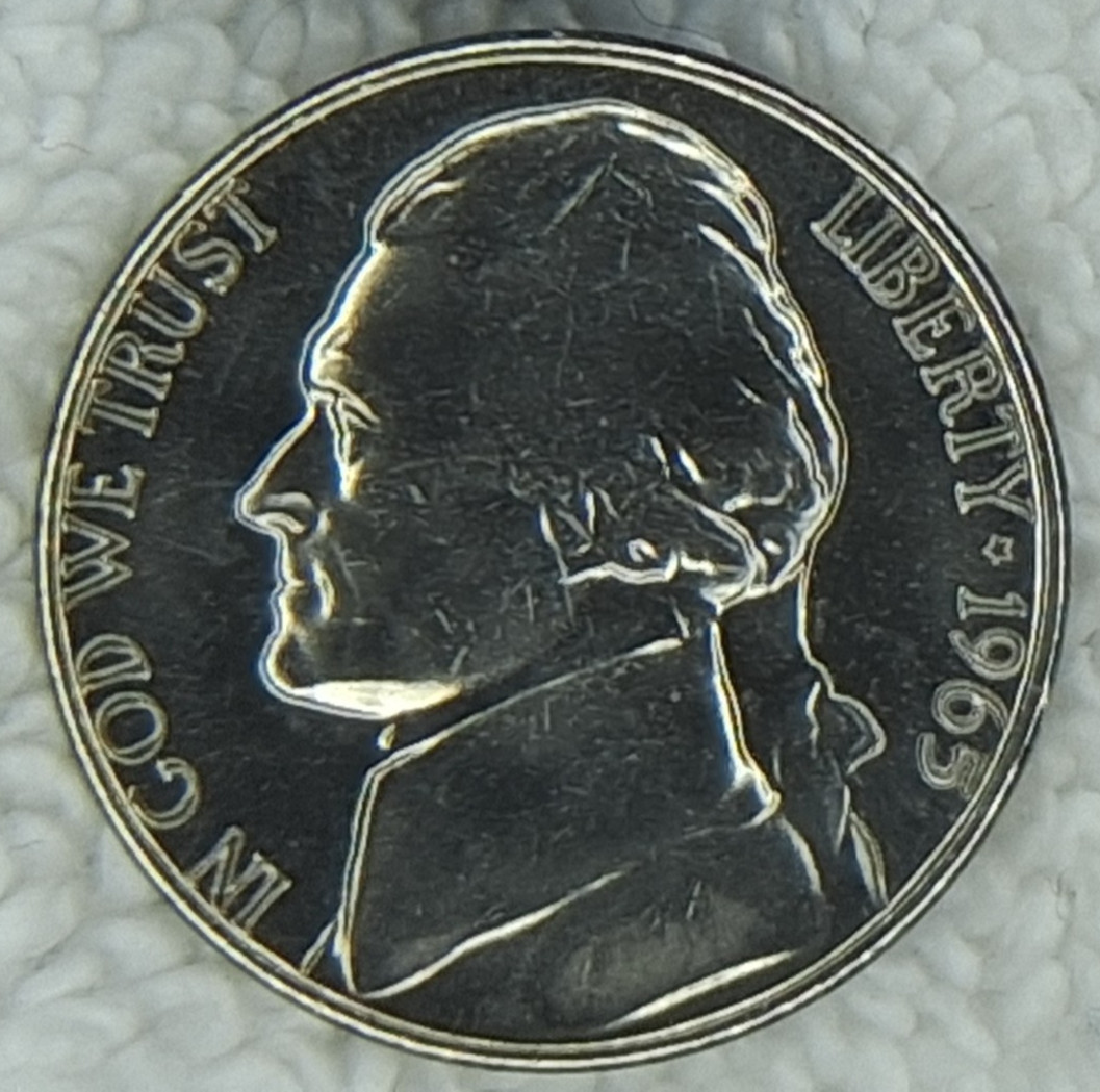 1965-P SMS Uncirculated Jefferson Nickel - from SMS set