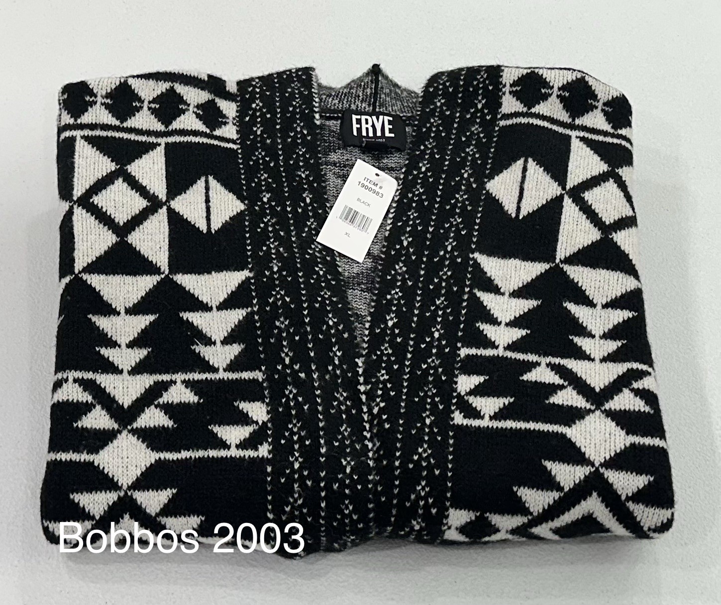 Frye Women\'s The Cozy Cardigan, Black, Size XL