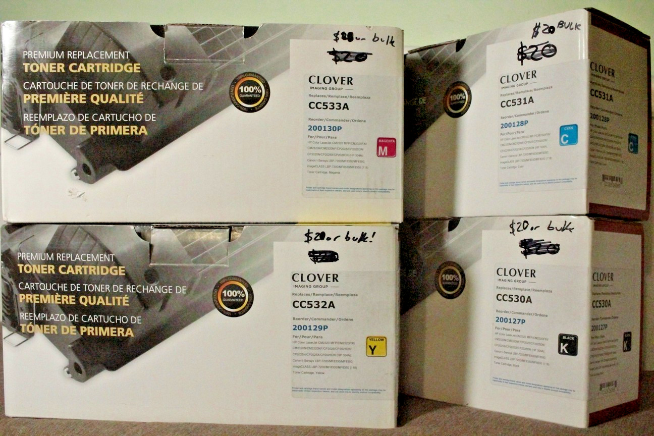 Color Toner Set of 4 CC530A CC531A CC532A CC533A  For HP 304A CP2025 CM2320