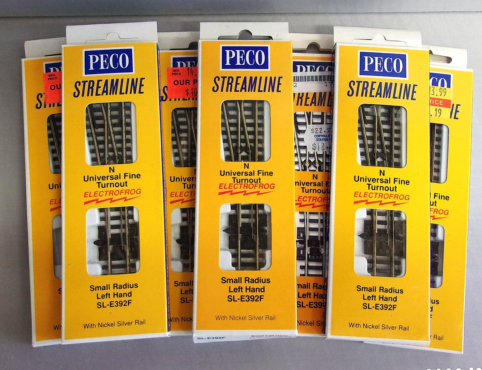 PECO N SCALE : CODE 55 : ELECTROFROG TURNOUTS - VARIOUS SIZES & CONFIGURATIONS