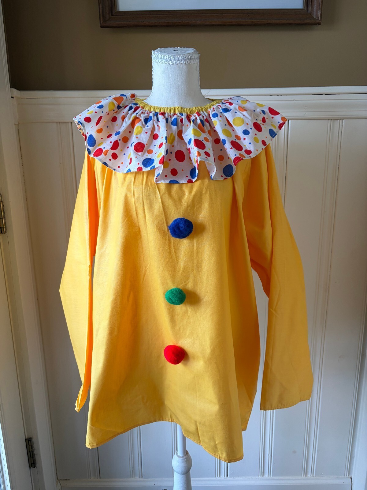Vintage Handmade Clown Costume Adult Small Butterick 6847 Halloween