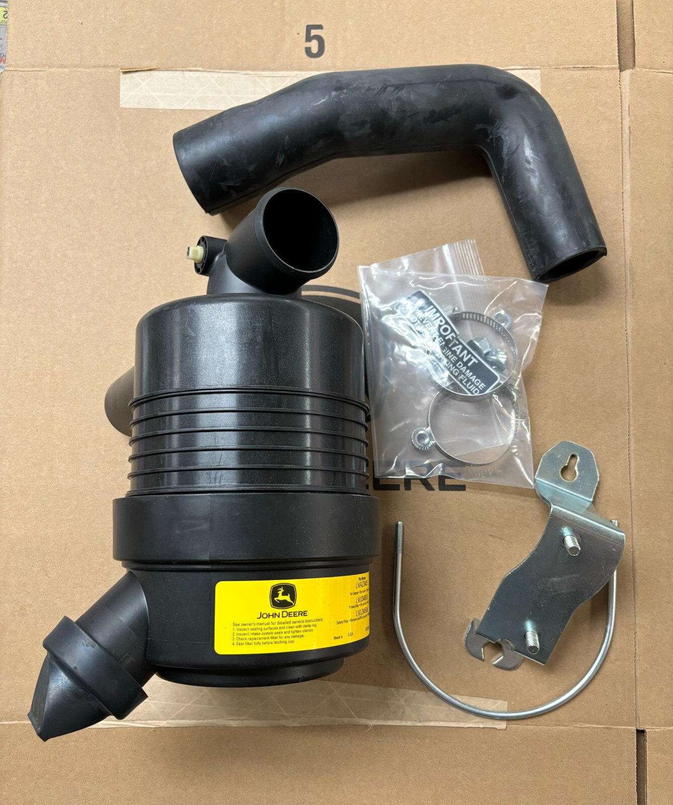 John Deere OEM 1025R Air Filter Relocation Kit MPLV10188 with lvu34503 + 504 John Deere OEM 1025R Air Filter Relocation Kit MPLV10188 with lvu34503 + 504