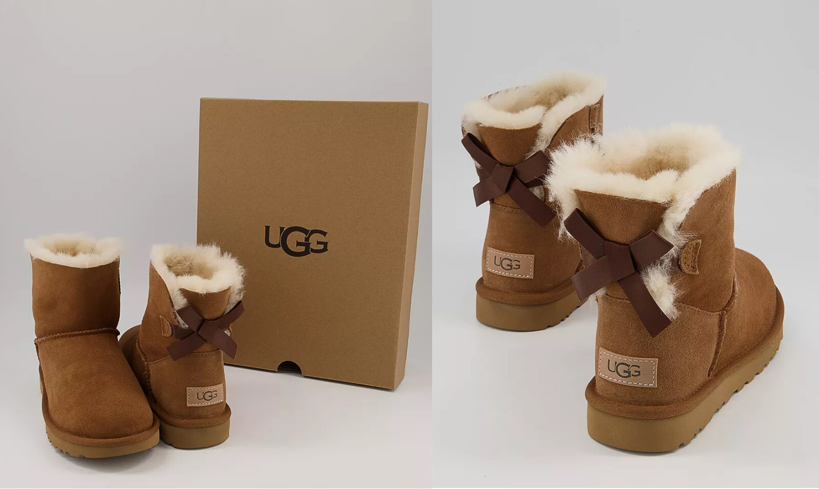 New  100% UGG Brand  1016501  Mini Bailey Bow II Women\'s Boots Shoes Chestnut