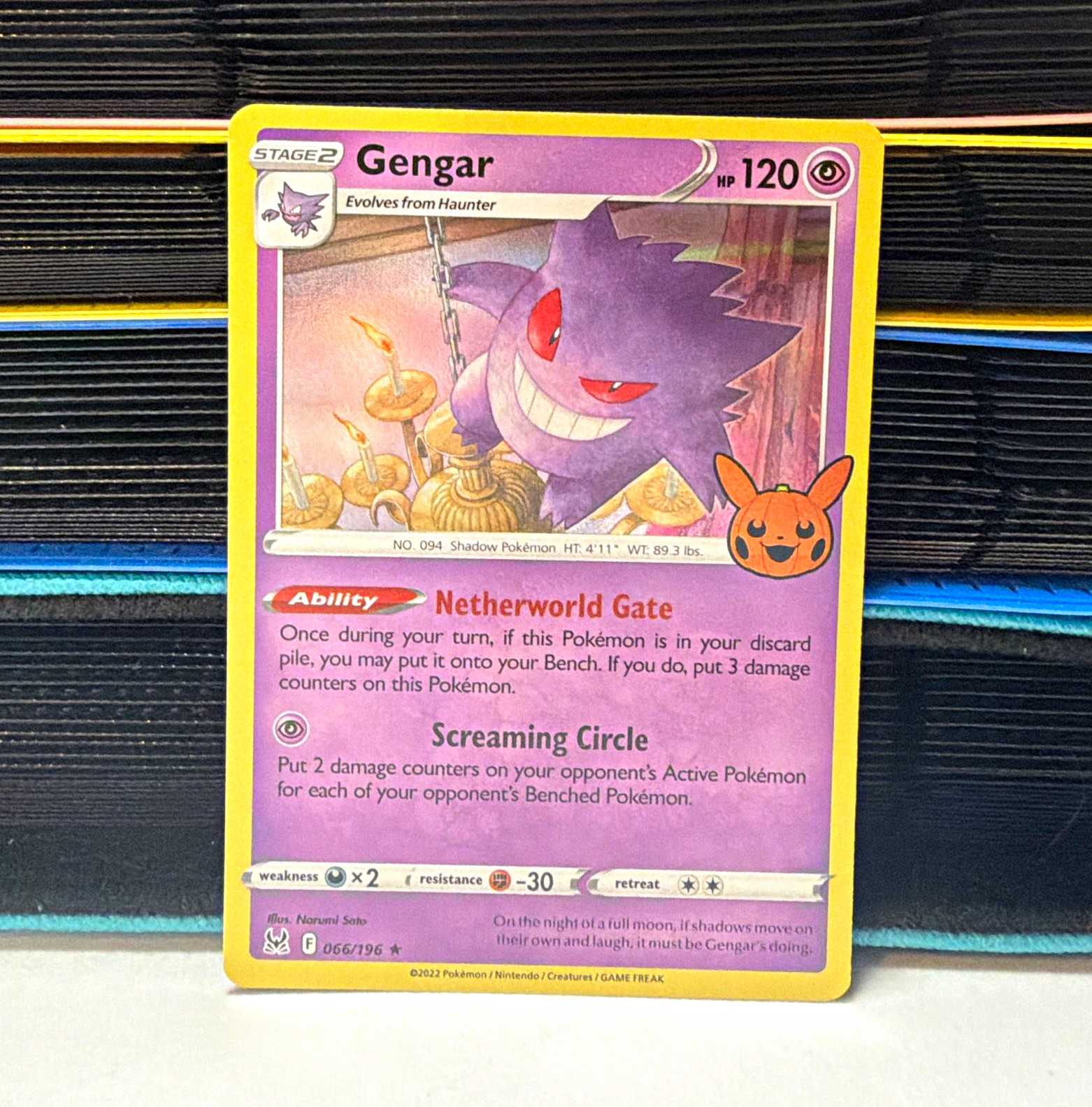 Gengar 057/198 Trick or Trade BOOster  2022  Holo ENG Pokemon Card 