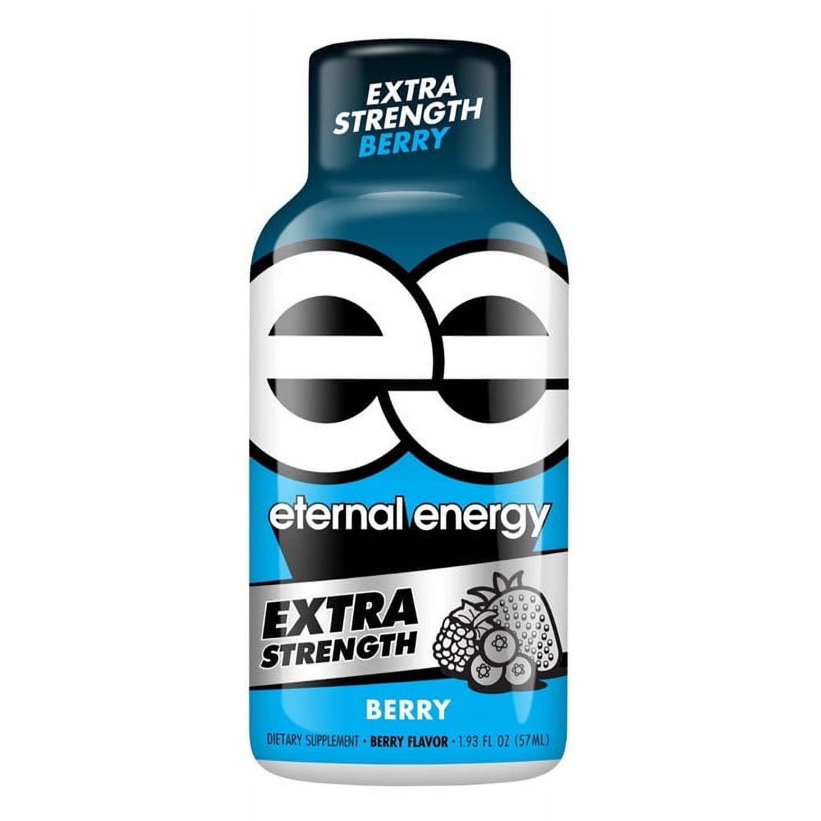 Eternal Energy Shot, Extra Strength, Berry 1.93 oz, 12 Count.