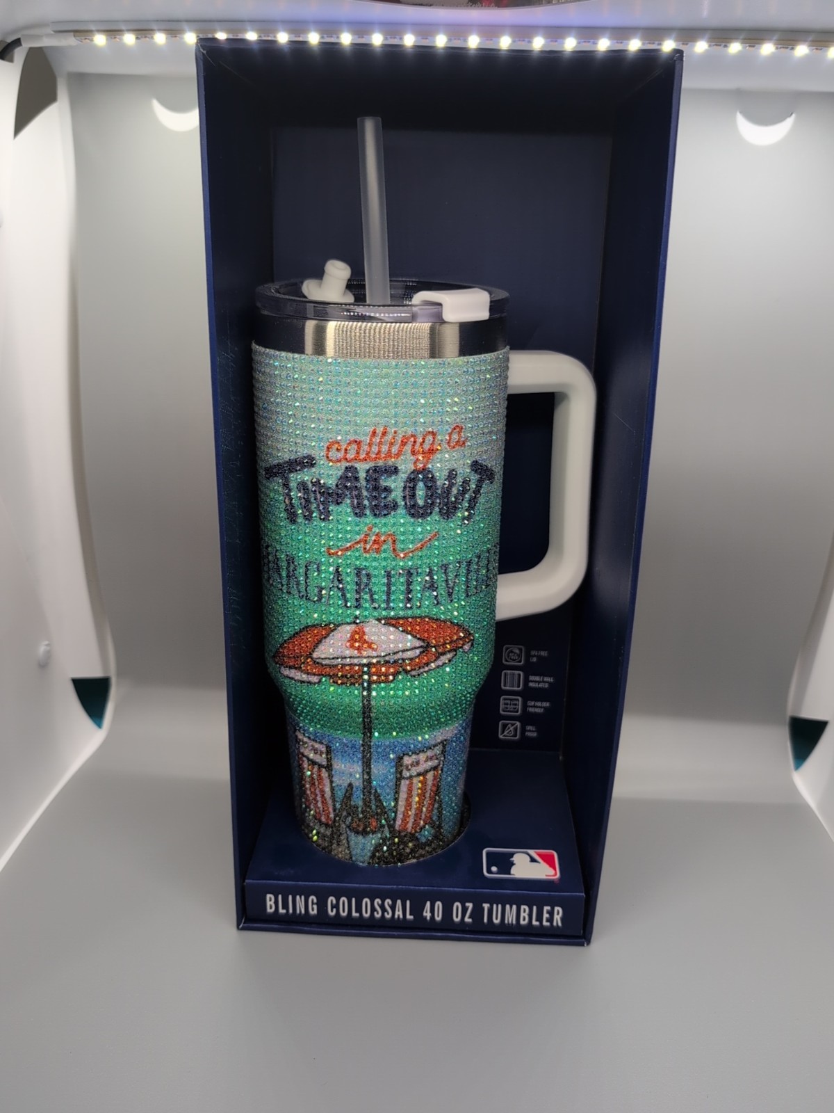 Boston Red Sox Bling Colossal Tumbler 40 oz Stainless Insulated Cup
