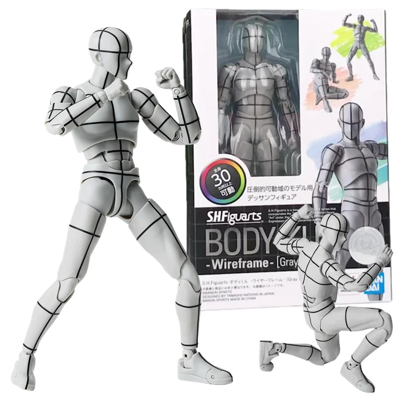 S.H. Figuarts Body-Kun Wireframe Gray Ver Mannequin Drawing Model Action Figure
