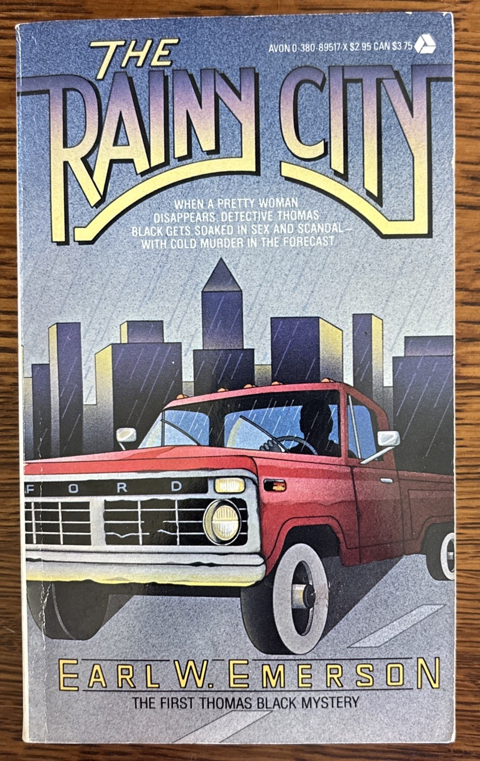 The Rainy City Earl W Emerson SIGNED 1st Edition 1st Printing 1985 Thomas Black