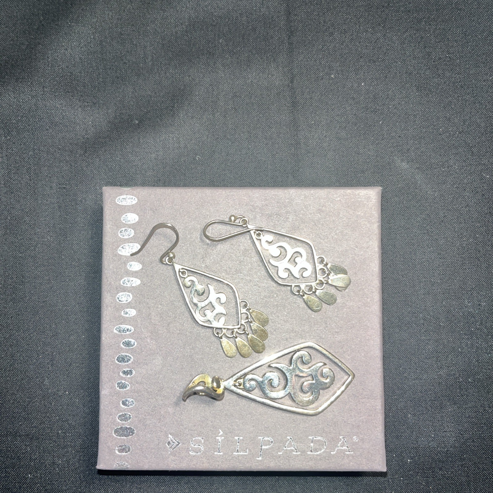 Vin. Silpada S1387 & W1196 Chandelier Earrings PLUS Silver Scroll Pendant Set Vin. Silpada S1387 & W1196 Chandelier Earrings PLUS Silver Scroll Pendant Set