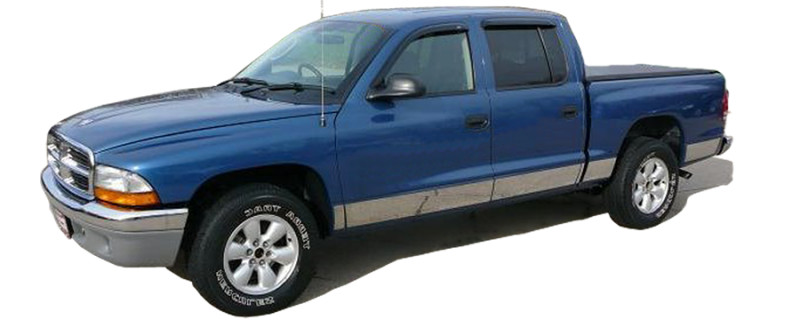 fit:2005-2011 Dodge Dakota Quad/Crew Cab Short Bed Rocker Panel Trim 12Pc 5 3/4\