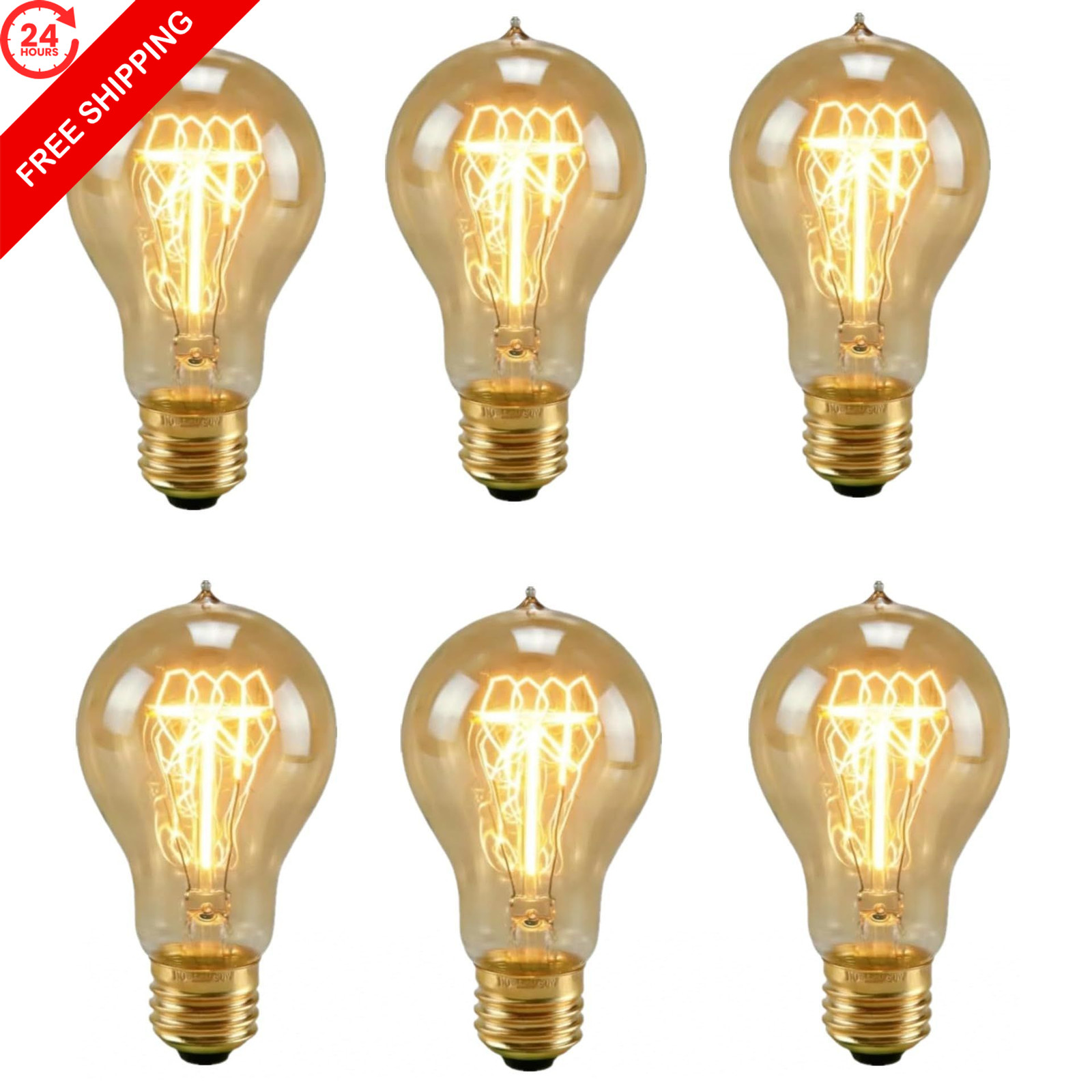 IWOPAN Incandescent Light Bulbs 60 Watt, Warm Edison Bulbs, A19, White