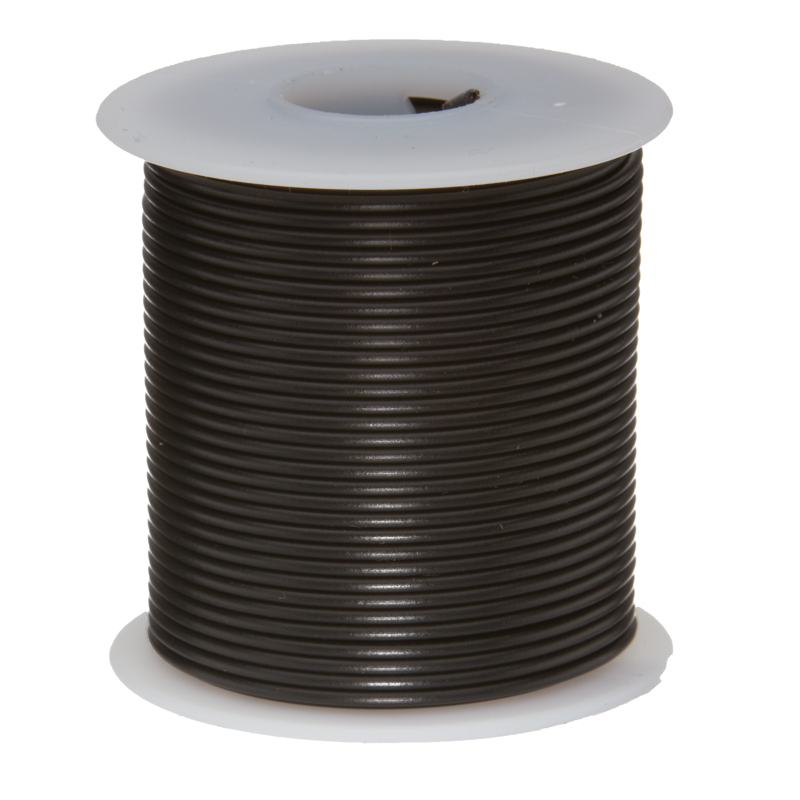 22 AWG Gauge Stranded Hook Up Wire Black 100 ft 0.0253