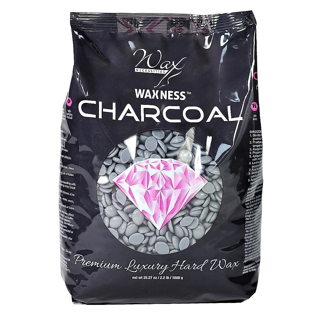 Waxness Charcoal  Premium Luxury Hard Wax Beads Rosin Free 2.2 lb Made in Italy