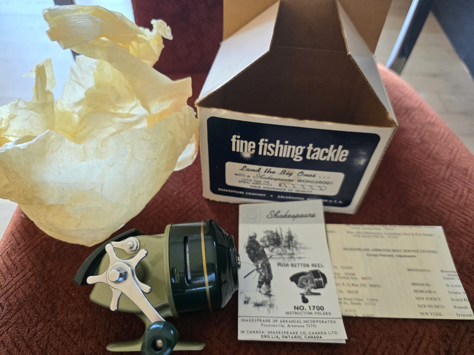 Vtg Shakespeare Wondereel 1700 Fishing Reel Made in USA new old stock