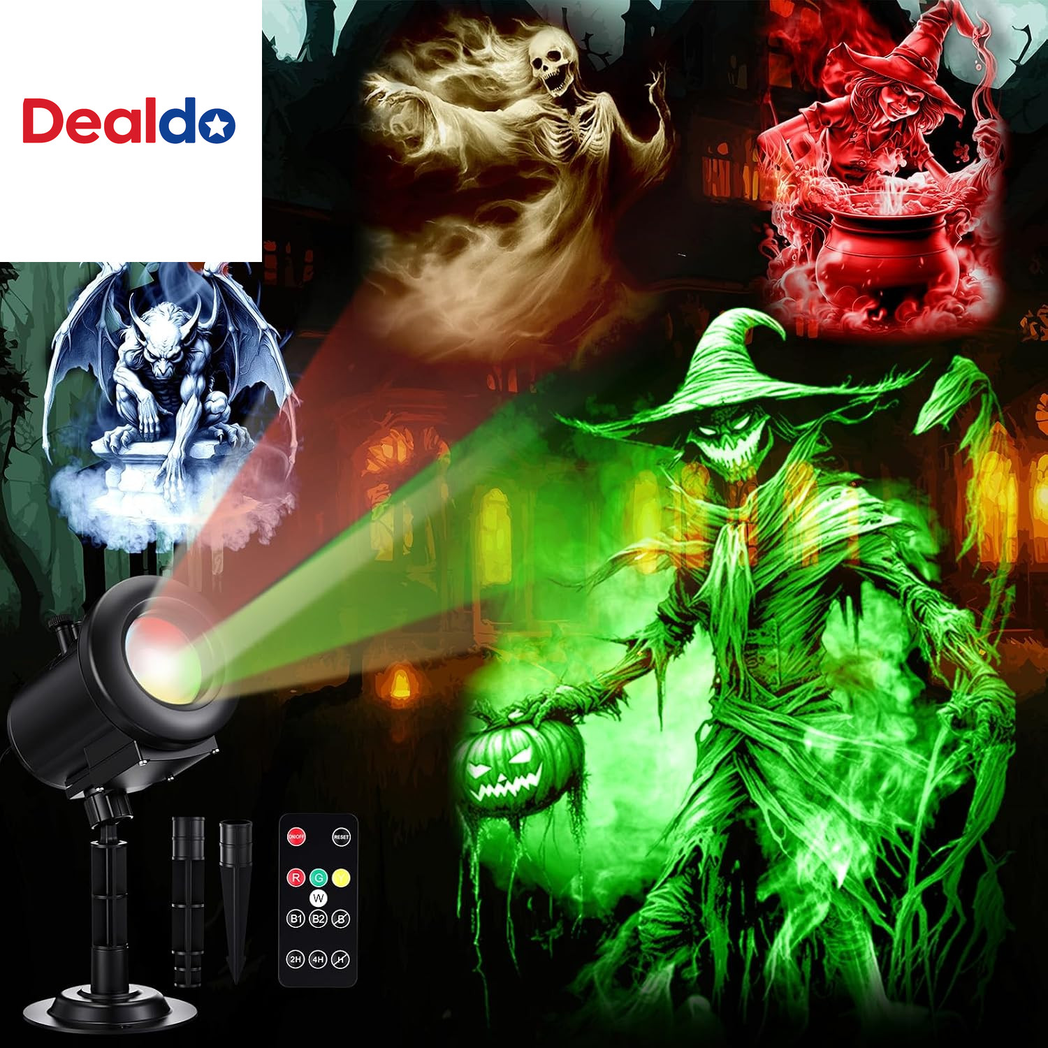 12 in 1 Halloween Projector Lights Outdoor 2026 Ghost Pumpkin Zombie