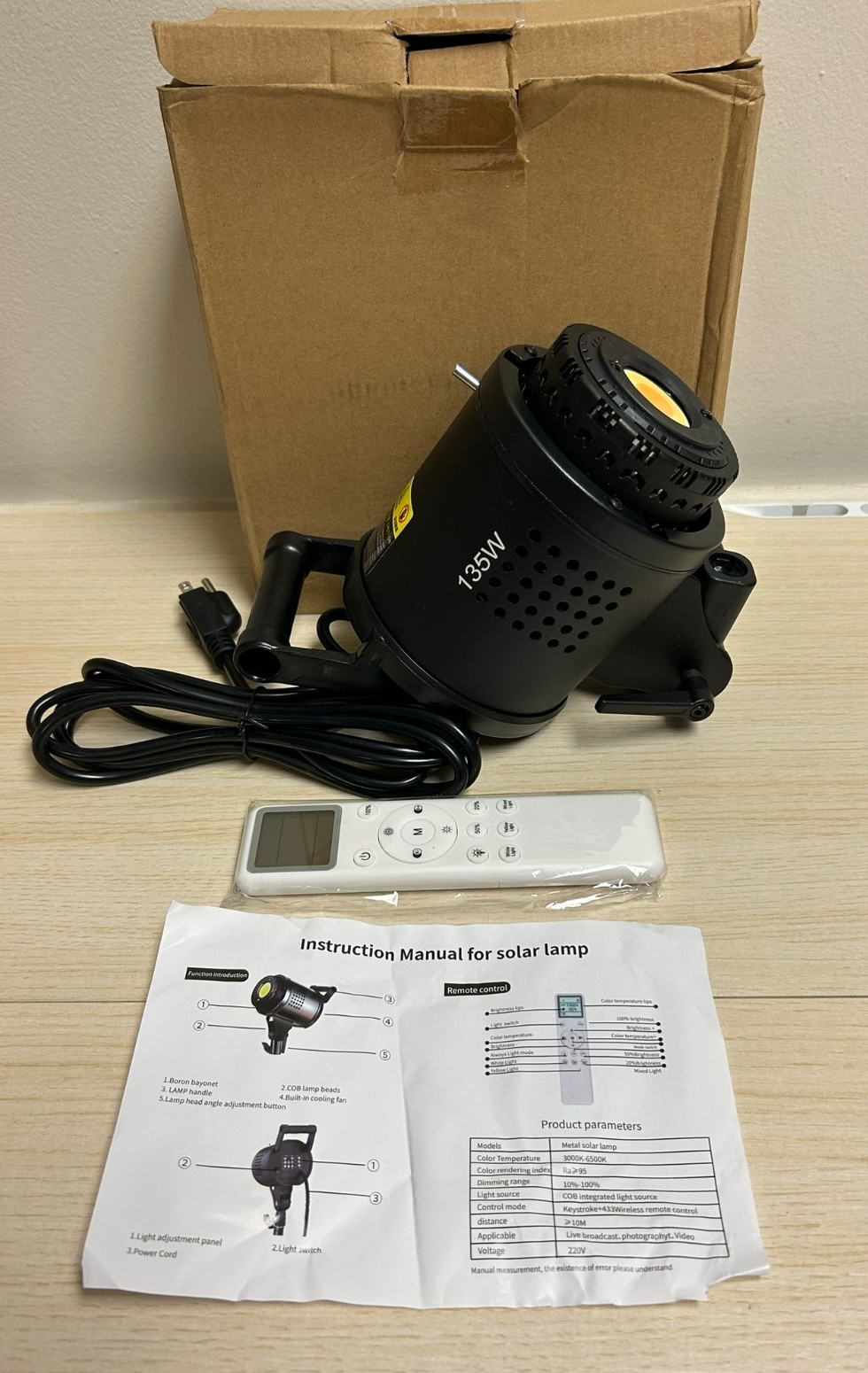 135W LED Photography Video Light With Remote 135W LED Photography Video Light With Remote