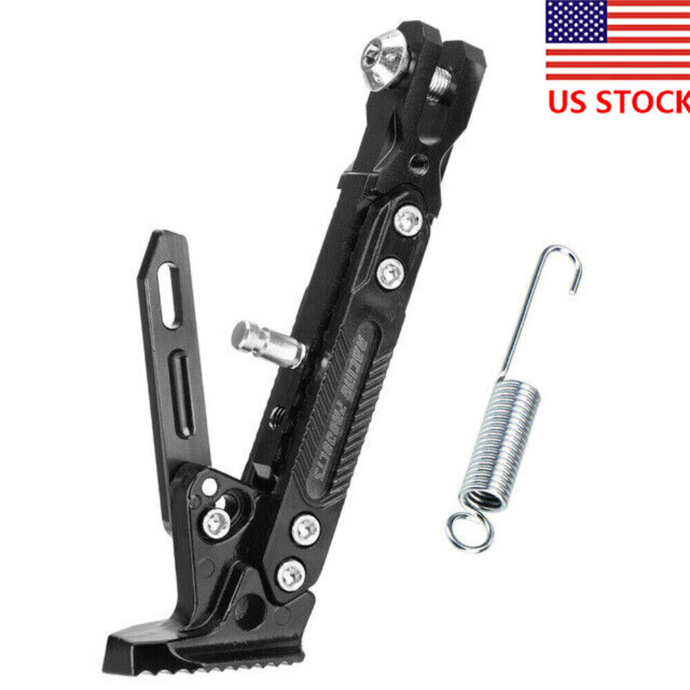 CNC Aluminum Motorcycle Adjustable Kickstand Foot Side Stand Support Universal CNC Aluminum Motorcycle Adjustable Kickstand Foot Side Stand Support Universal