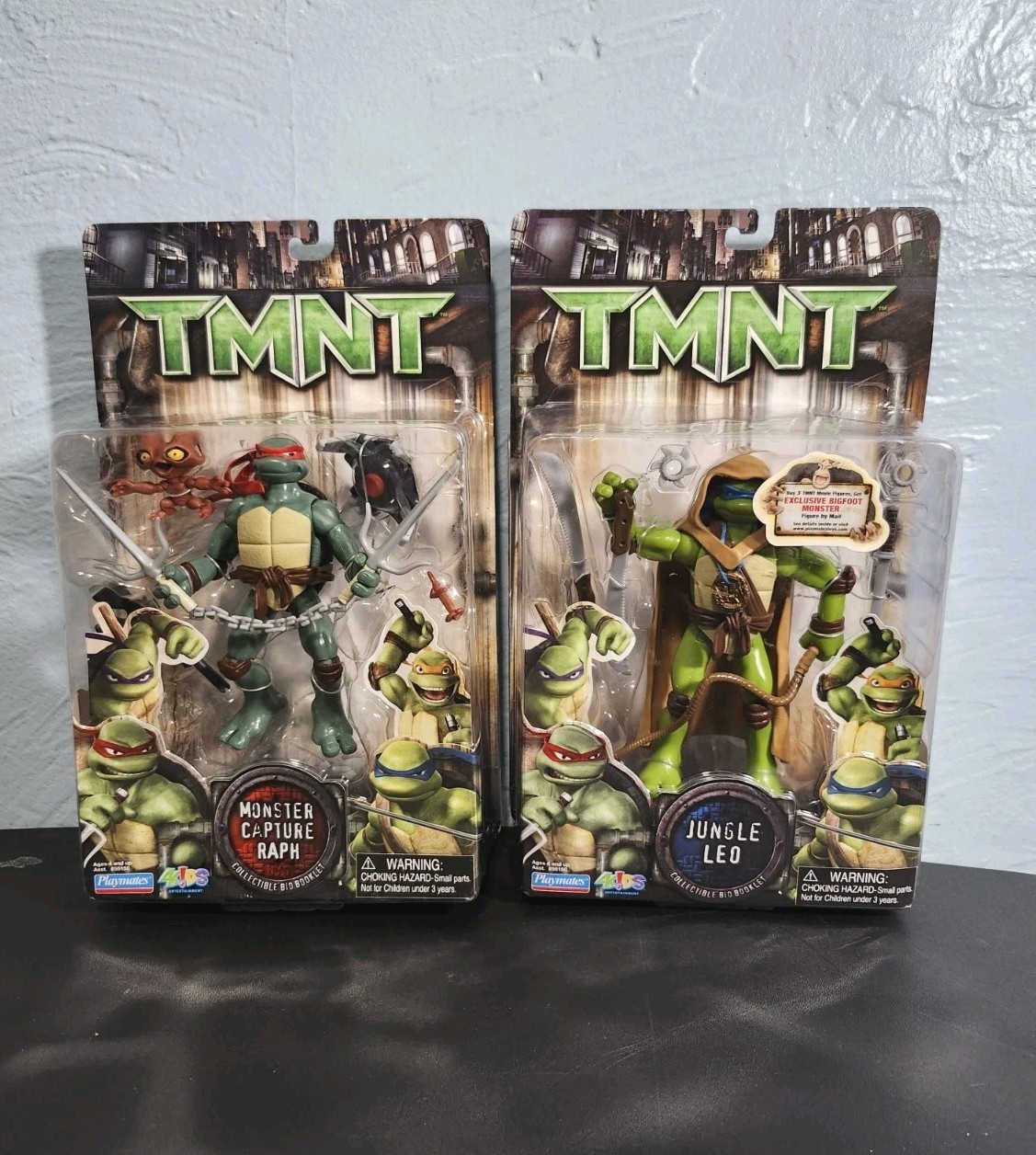 2007 Playmates TMNT Ninjas Turtles Jungle Leo/Ralf  Sealed Action Figure NEW GC
