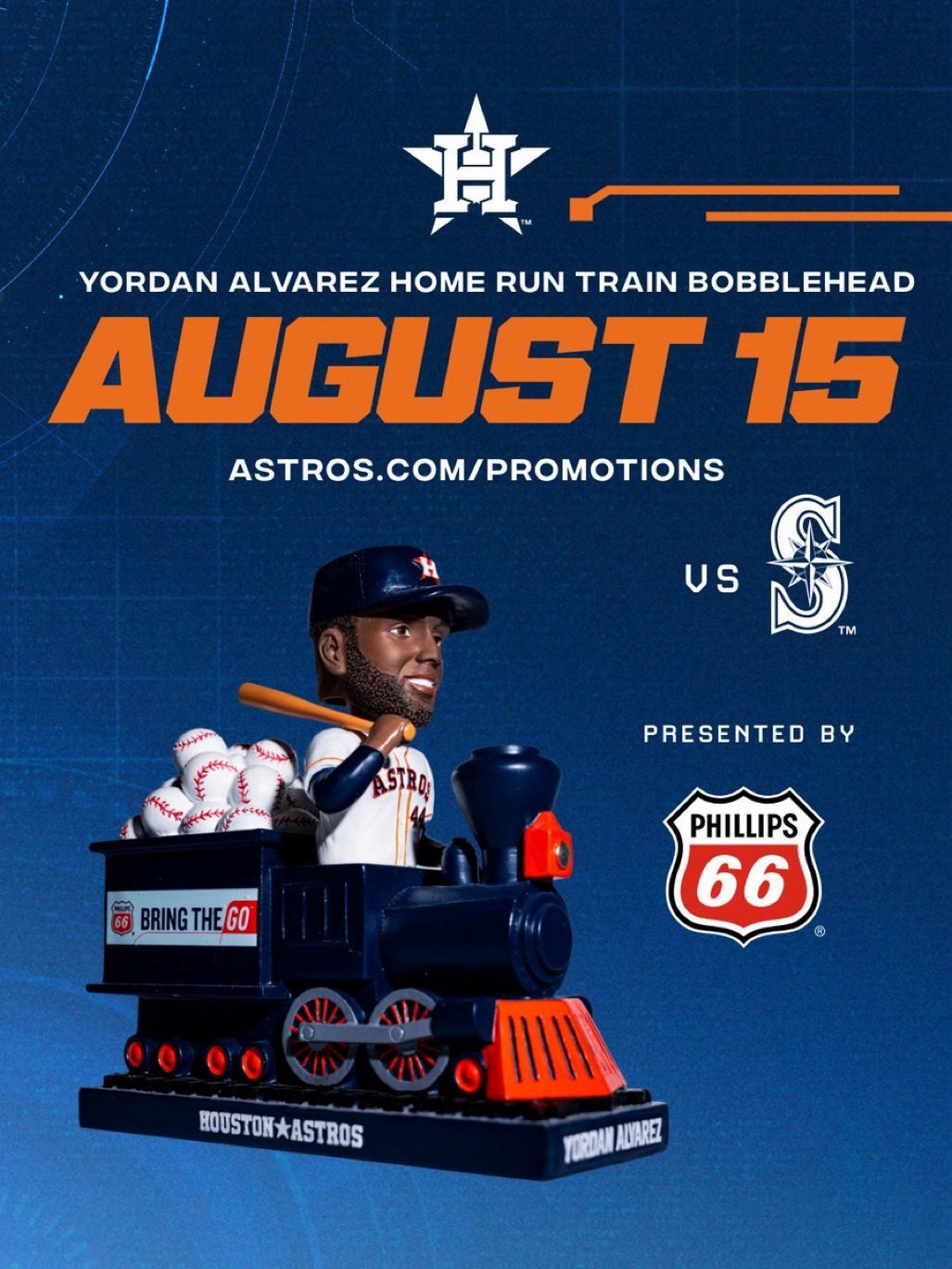 Houston Astros Yordan Alvarez Home Run Train Bobblehead Pre Sale 8/15/26 🚂 Houston Astros Yordan Alvarez Home Run Train Bobblehead Pre Sale 8/15/26 🚂