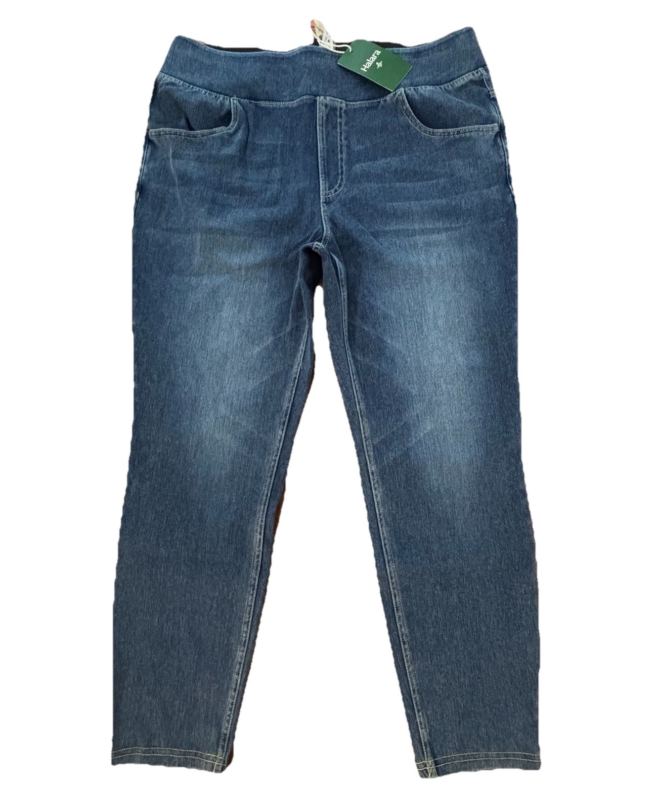NWT Halara Sz XL High Waisted Jeggings Stretch Jeans Blue 7/8 Modern Flex Denim