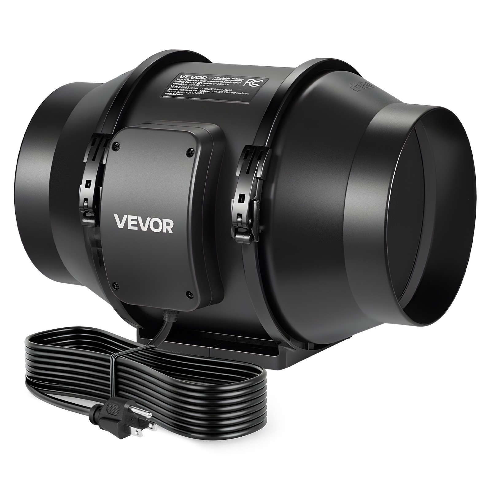 VEVOR 6in Inline Duct Fan 380CFM Quiet Ventilation Exhaust Fan Powerful AC-Motor