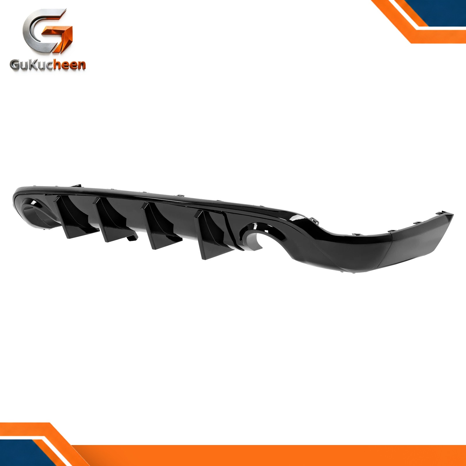 For Dodge Durango R/T SRT 2011-2025 V2 Gloss BLK Shark Fin Rear Bumper Diffuser