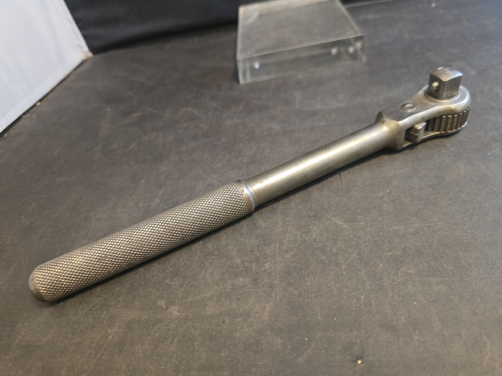 Vintage Thorsen 77  1/2” Drive Ratchet Knurled Handle Open Gear Wrench USA