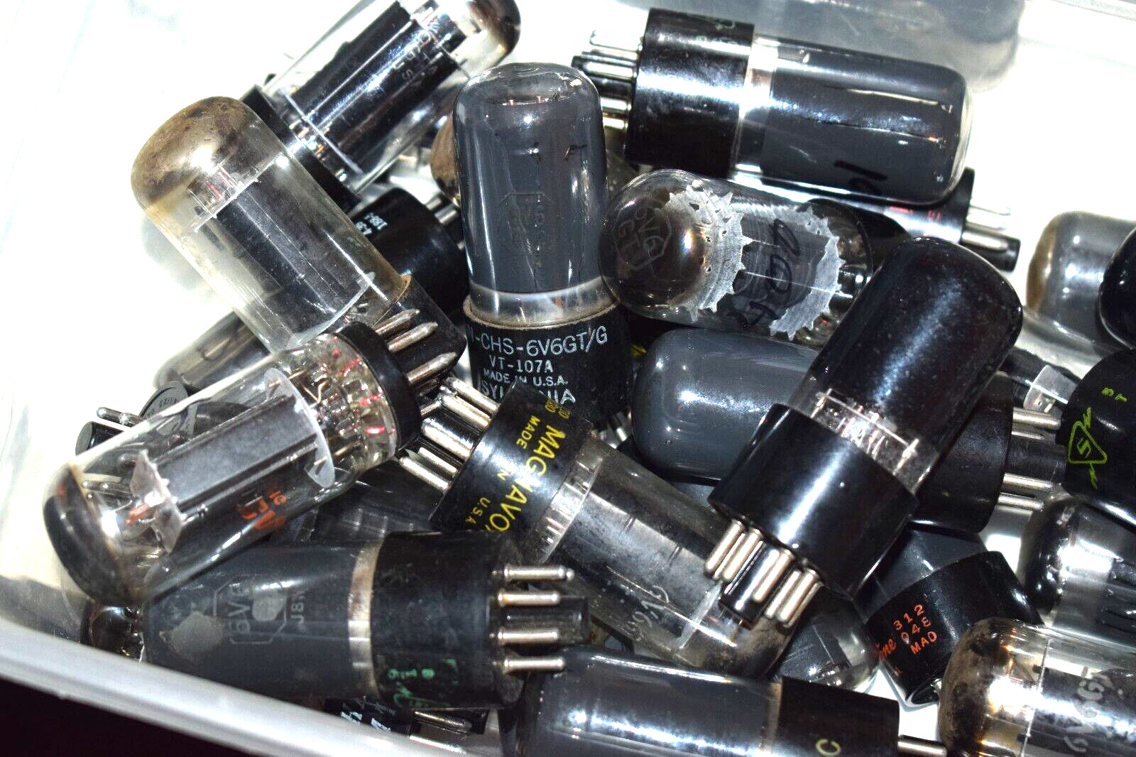 1950s-70s 6V6GT VINTAGE TUBES - VARIOUS BRANDS - TUNG SOL, RCA, ETC.  ALL TESTED