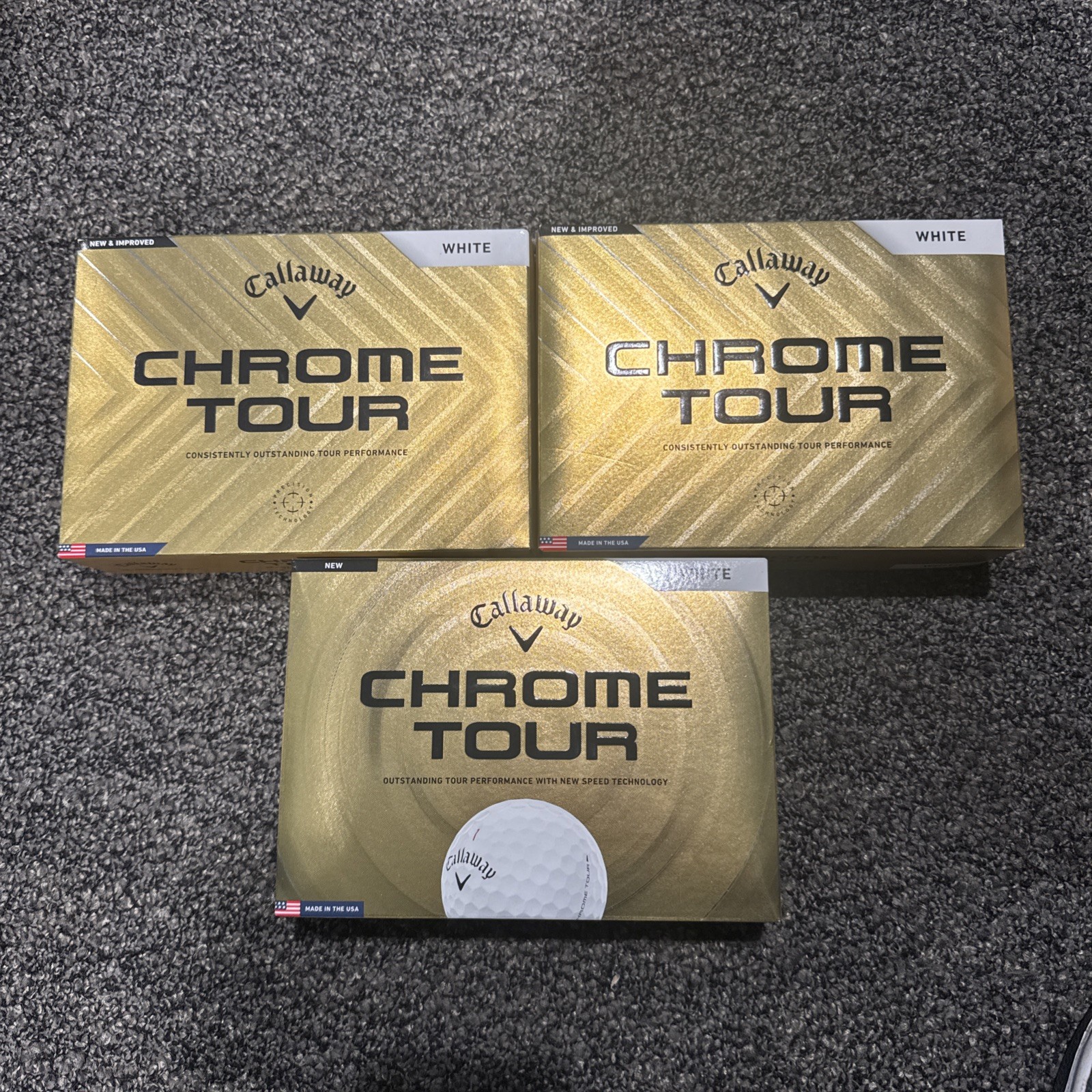 Callaway 3 dozen Chrome Tour White Golf Balls Callaway 3 dozen Chrome Tour White Golf Balls
