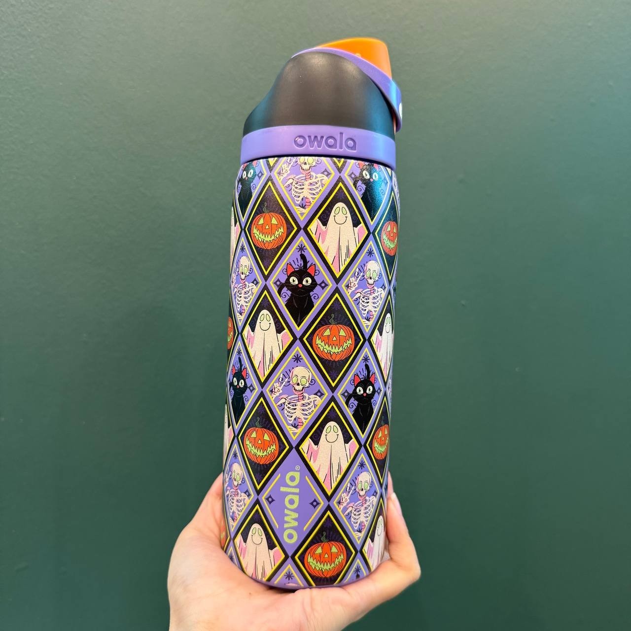 NEW Owala Spooky Social 32oz Freesip Stainless Steel Water Bottle Authentic