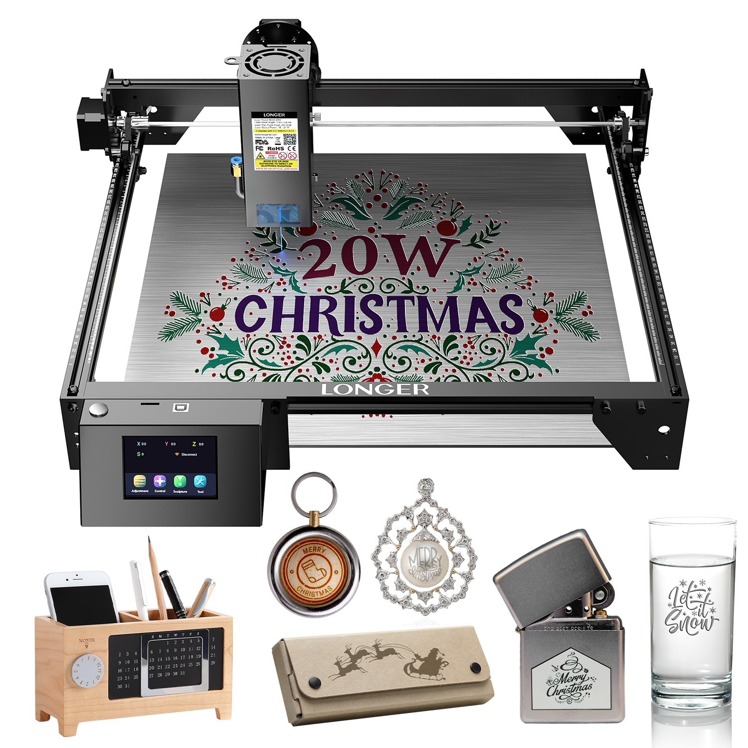 Longer 20W Laser Engraver, Color Engraver, 3.5