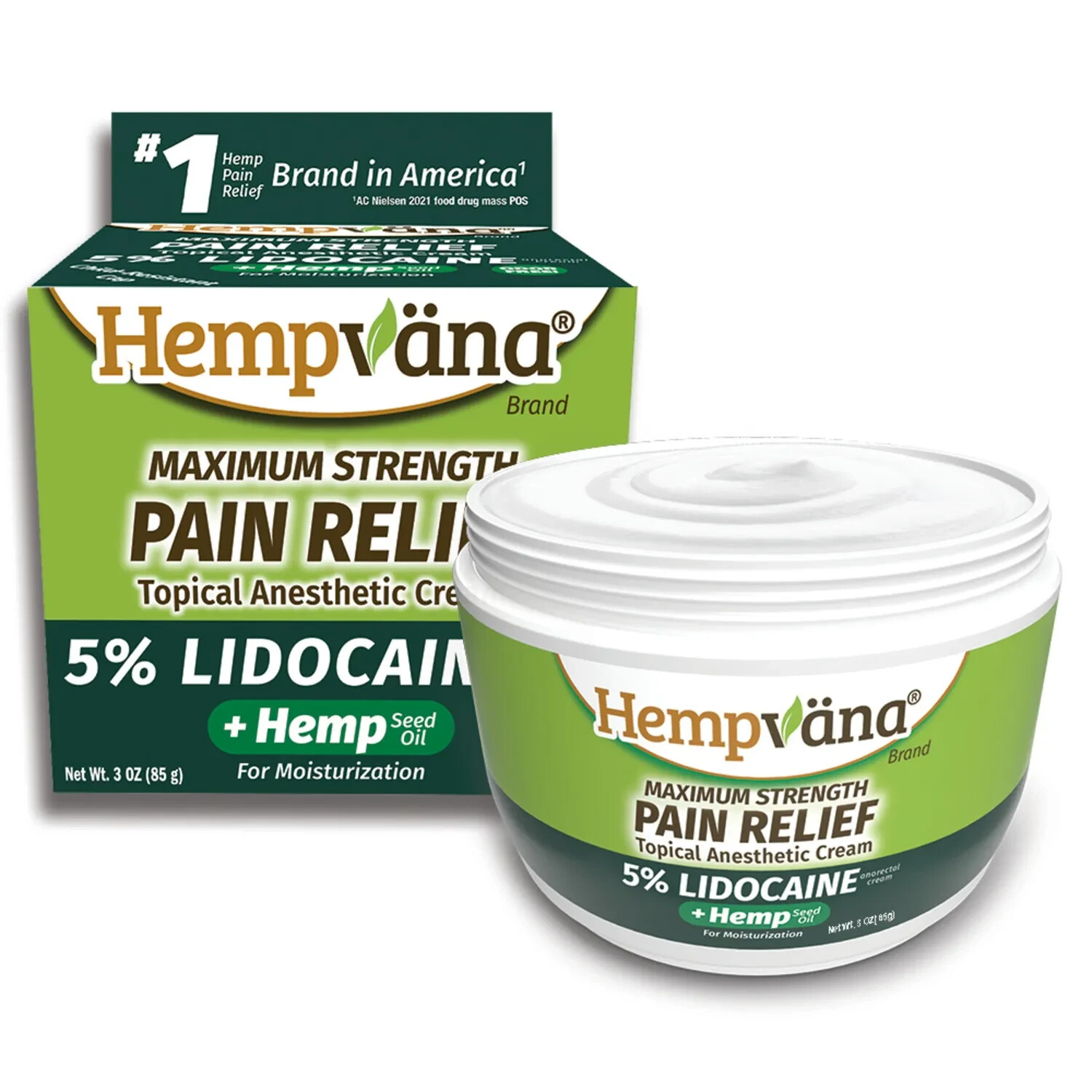 Hempvana Maximum Strength Pain Relief Cream Net Wt. 3 OZ (85 g) Hempvana Maximum Strength Pain Relief Cream Net Wt. 3 OZ (85 g)