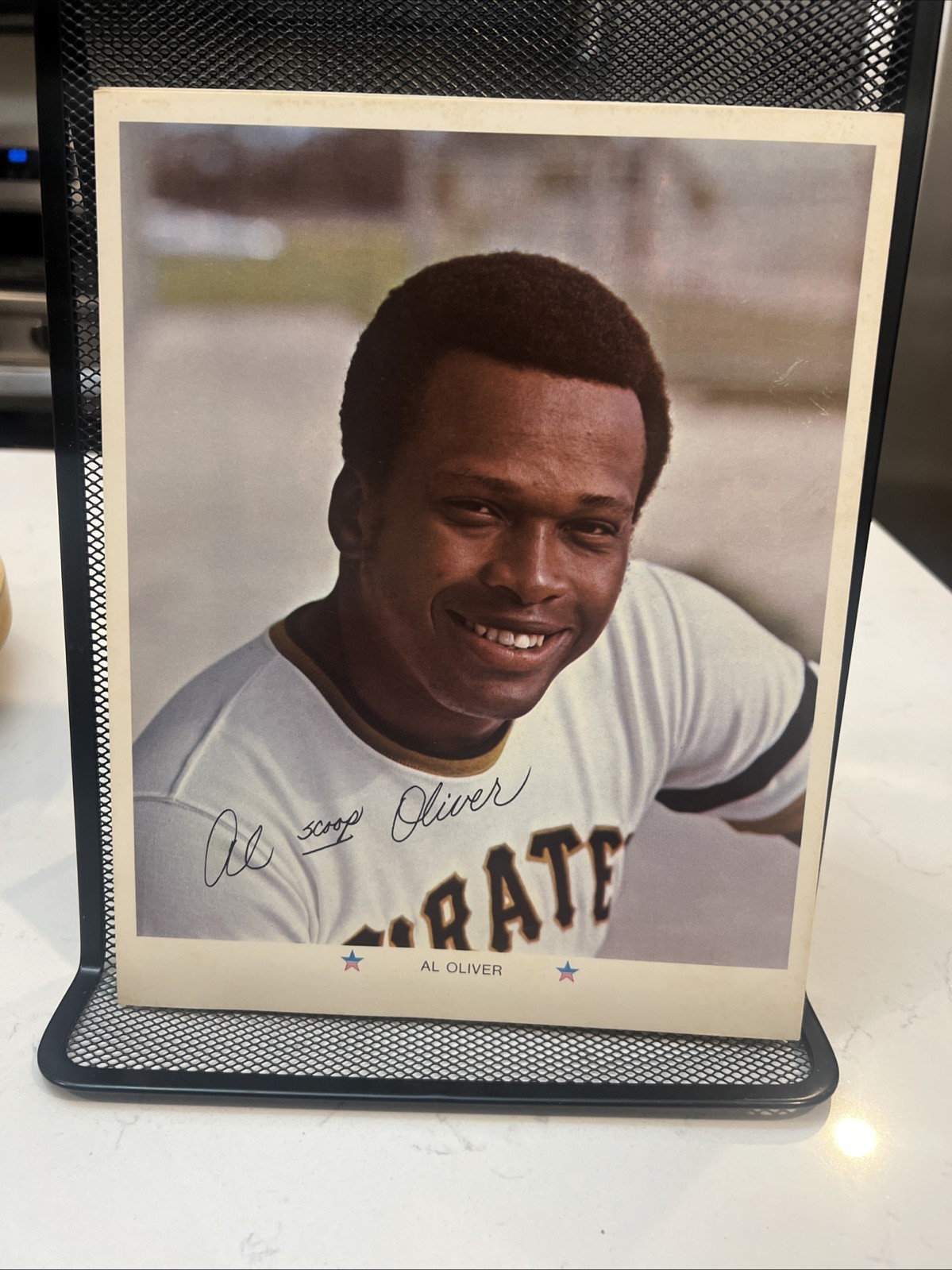 Nice Vintage 1971 Arco Al Oliver 8x10 Pittsburgh Pirates Card