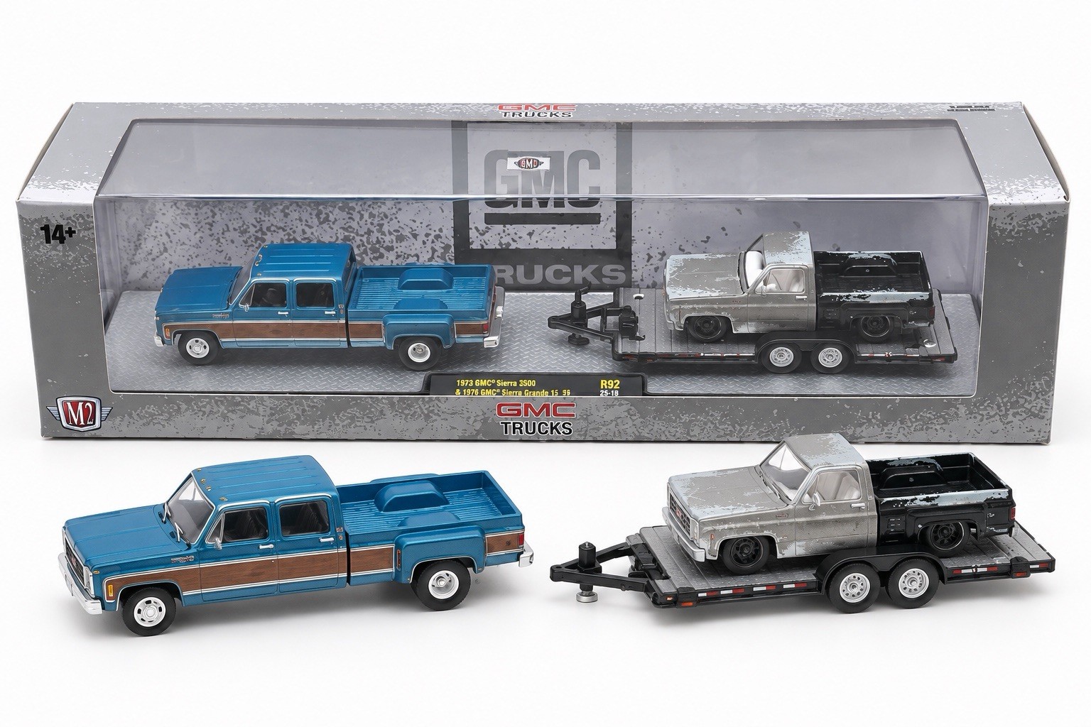 M2 Machines 1973 GMC Sierra 3500 & 1973 Chevrolet Cheyenne Super 10 36000-92