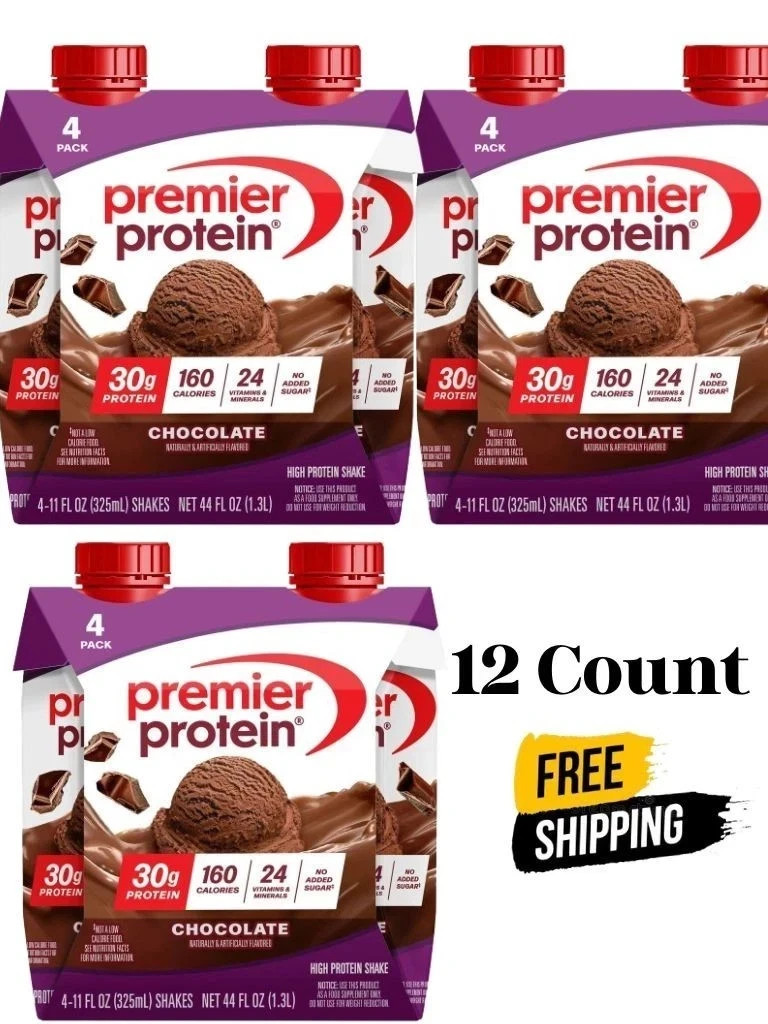 Premier Protein Shake, Chocolate, 30g Protein, 11 Fl Oz, 12 Ct 
