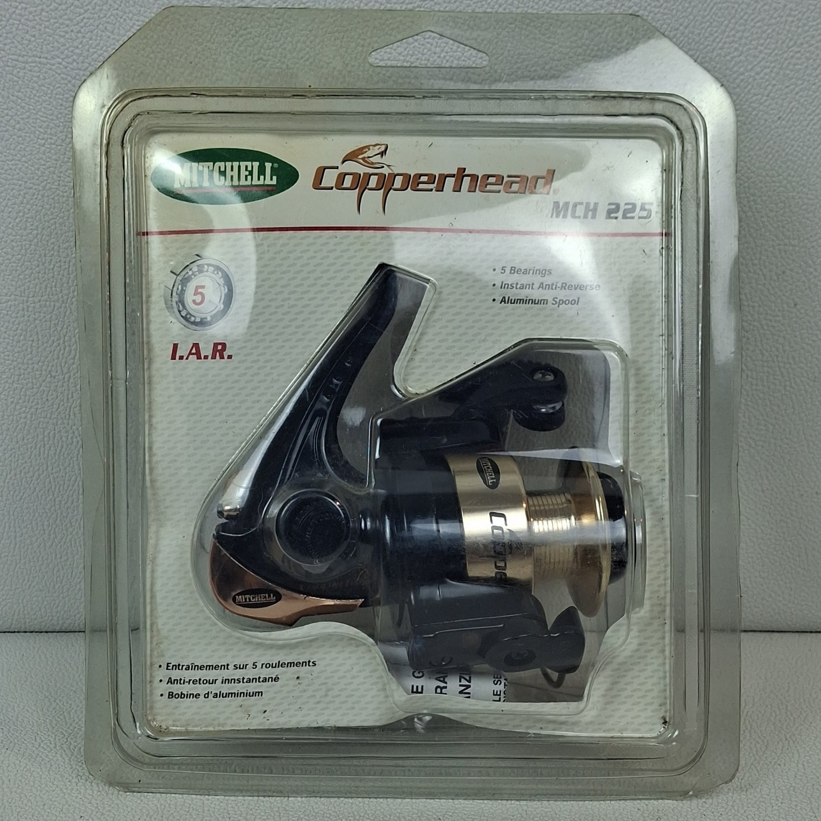 Mitchell Copperhead MCH 225 Spinning Reel 5 Bearings Instant Anti-Reverse