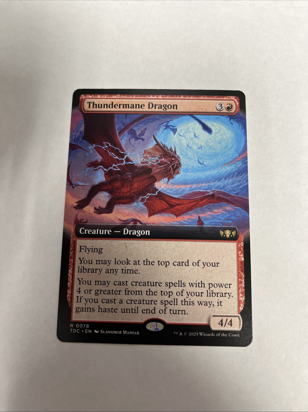 Thundermane Dragon Extended Art Nonfoil Card #0078 MTG LP Thundermane Dragon Extended Art Nonfoil Card #0078 MTG LP