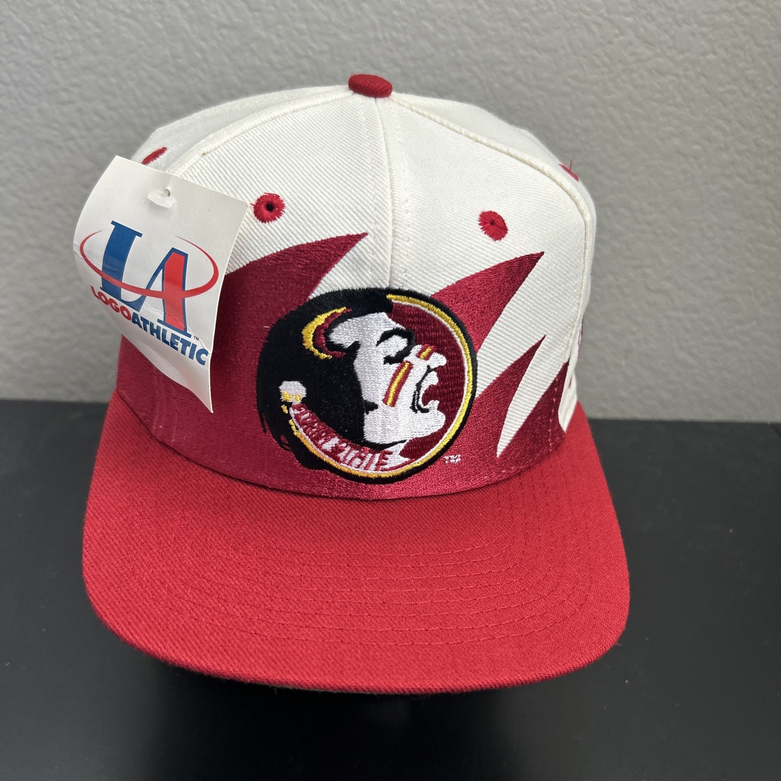 VTG 90s Florida State Seminoles NOLES Logo Athletic Sharktooth Hat Cap SnapBack