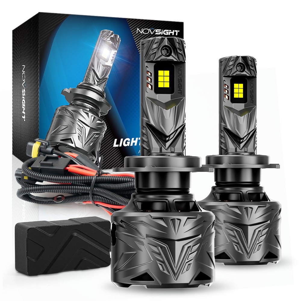 NOVSIGHT H7 LED Headlight Bulbs High Low Beam Conversion Kit 50000LM Bright Lamp
