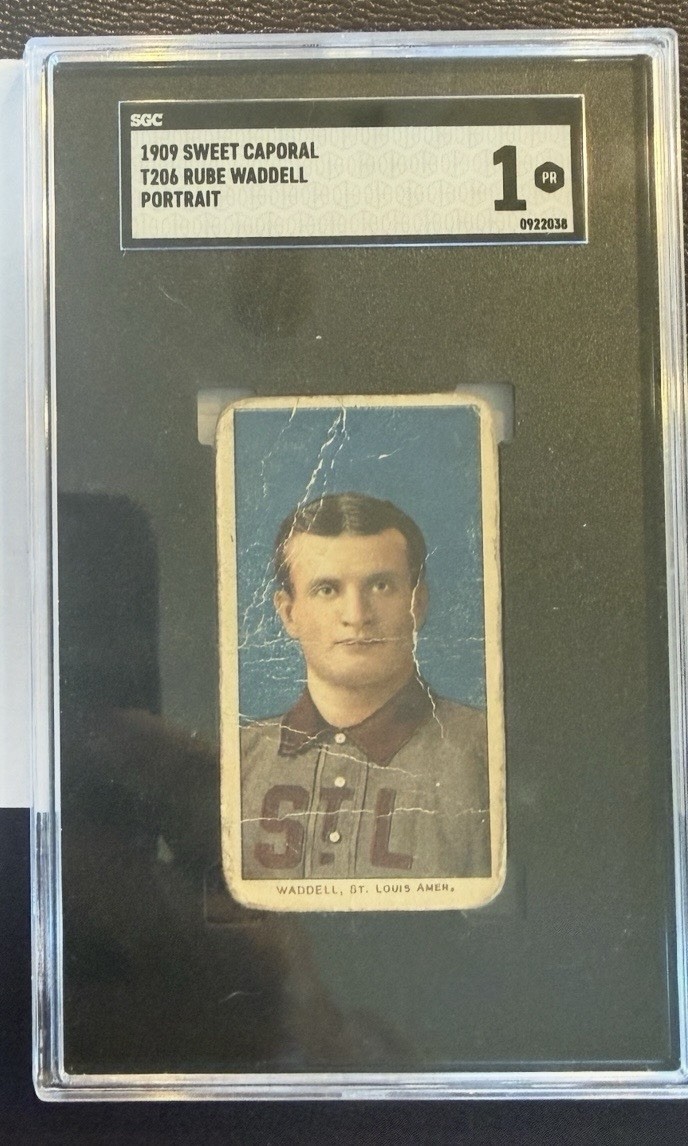 1909-11 T206 - Rube Waddell 150 Back Portrait