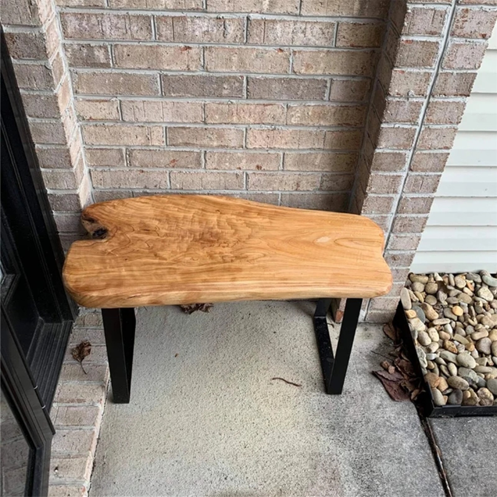 Greenage Live Edge Cedar Bench Farmhouse Entryway Bench 27.5\